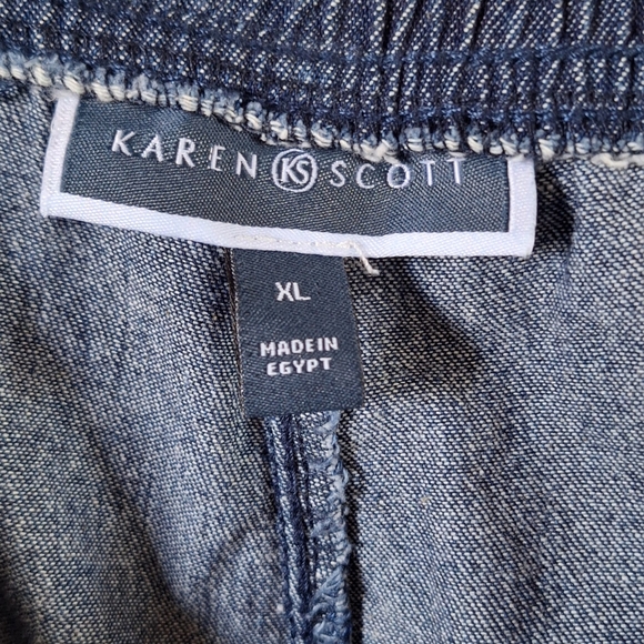 Karen Scott Denim Capri Pants XL – Casual Cotton Blue - Picture 7 of 12